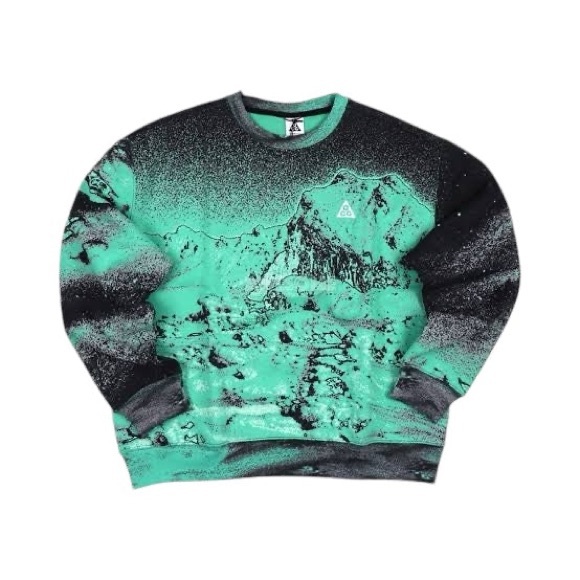ACG NIKE Green and Black Graphic Men's Sweater MEDIUM - Picture 2 of 10